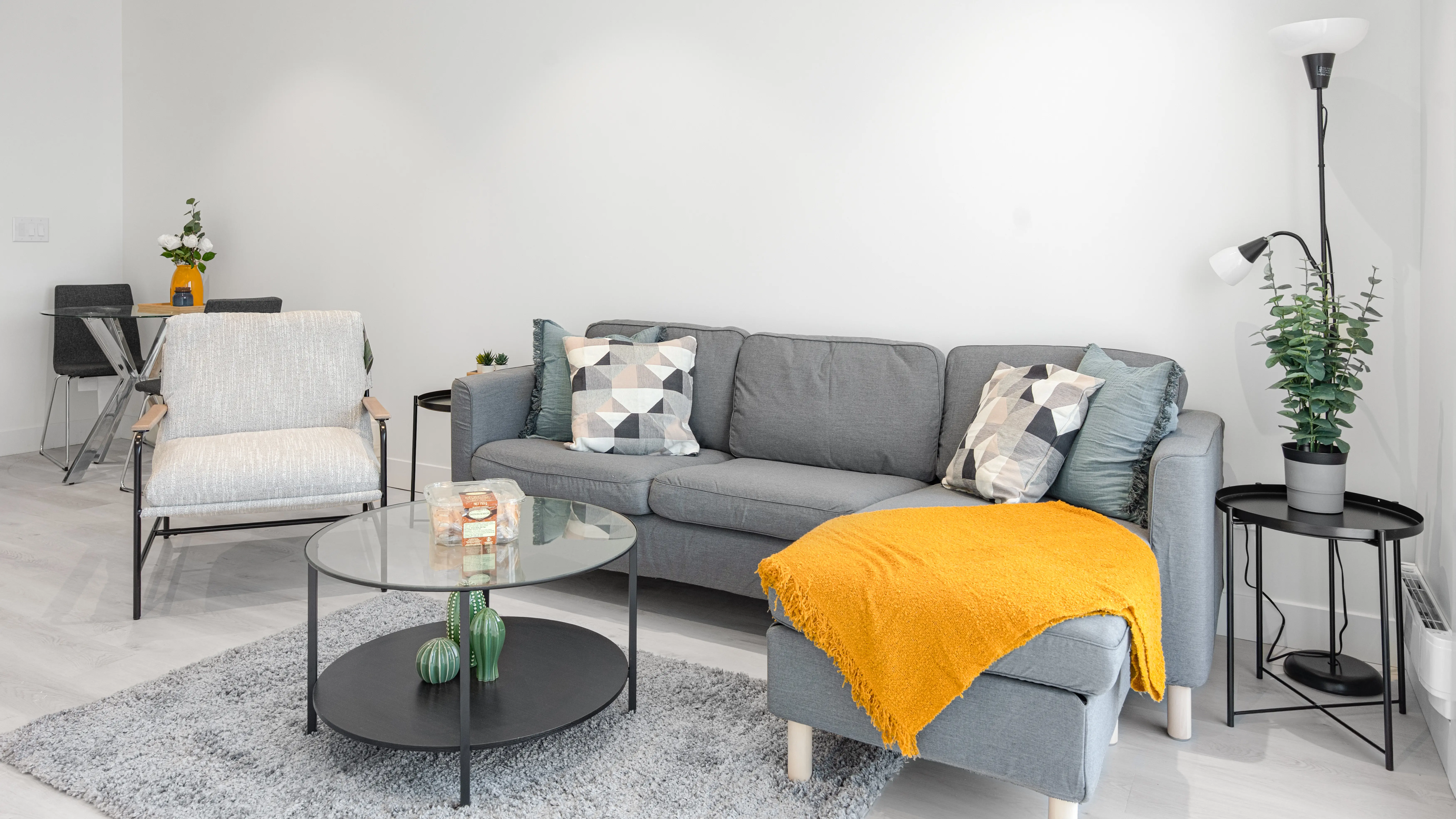 Bright open-concept living room